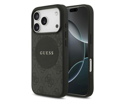 Etui do telefonów Guess 4G Circle Classic Logo MagSafe do iPhone 17 Pro czarny